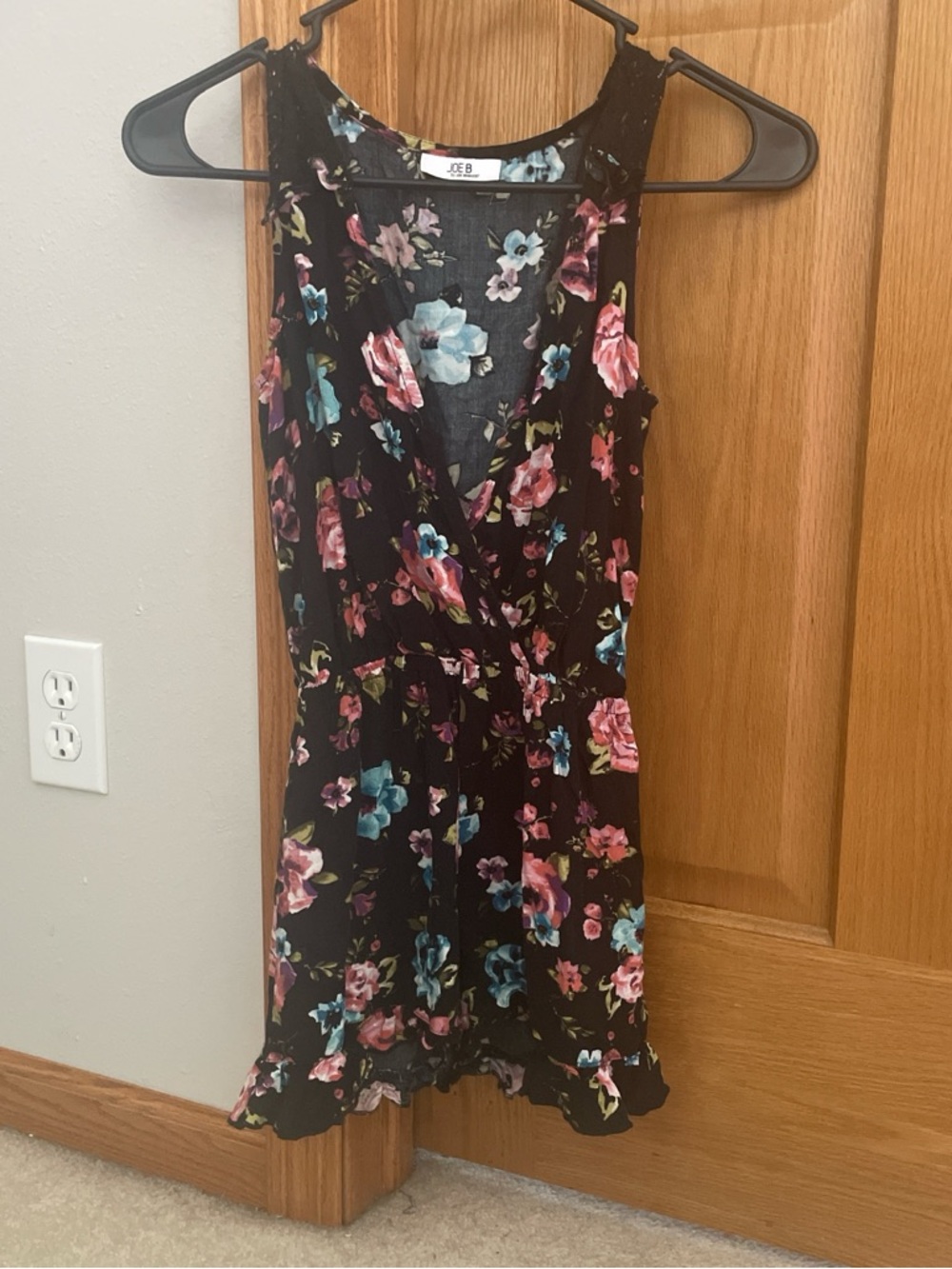 Joe B Black Floral Sleeveless Romper